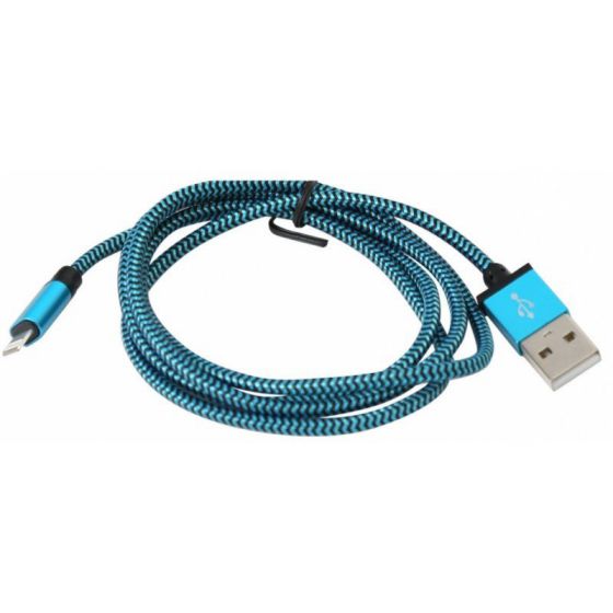 Platinet Cable Tela Lightning 1m Caja Azul